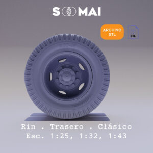 Rin trasero_ camión clásico Esc 1:25,1:32 y 1:43 STL