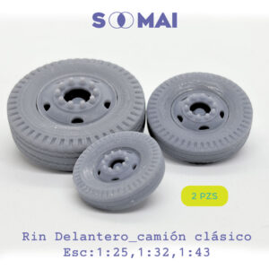 Rin delantero_ camión clásico Esc 1:25,1:32, 1:43 2pcs. (gris)