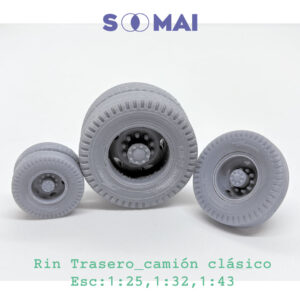 Rin trasero_ camión clásico Esc 1:25 2pcs. (gris)